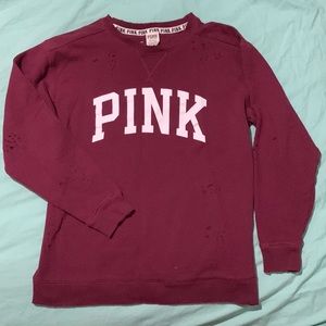 PINK VS Distressed Sweatshirt